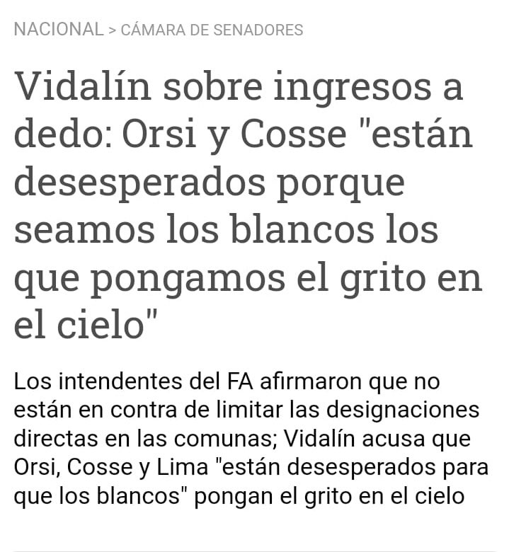 Me extraña, querido amigo Vidalín.  El asunto de las designaciones directas no es de corte partidario. Todos deberíamos combatir el clientelismo y los ingresos a dedo.