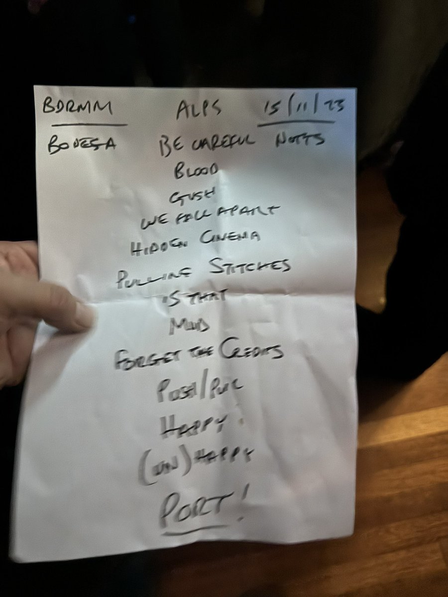 pauliewaulnutts's tweet photo. spot of mid week #hatjumping @bodeganotts this fine wednesday with Hull’s finest and most excellent @smellybdrmm #bodega #bodeganottingham #bdrmm #stillgiggin #setlist https://t.co/cE81eFrAfC