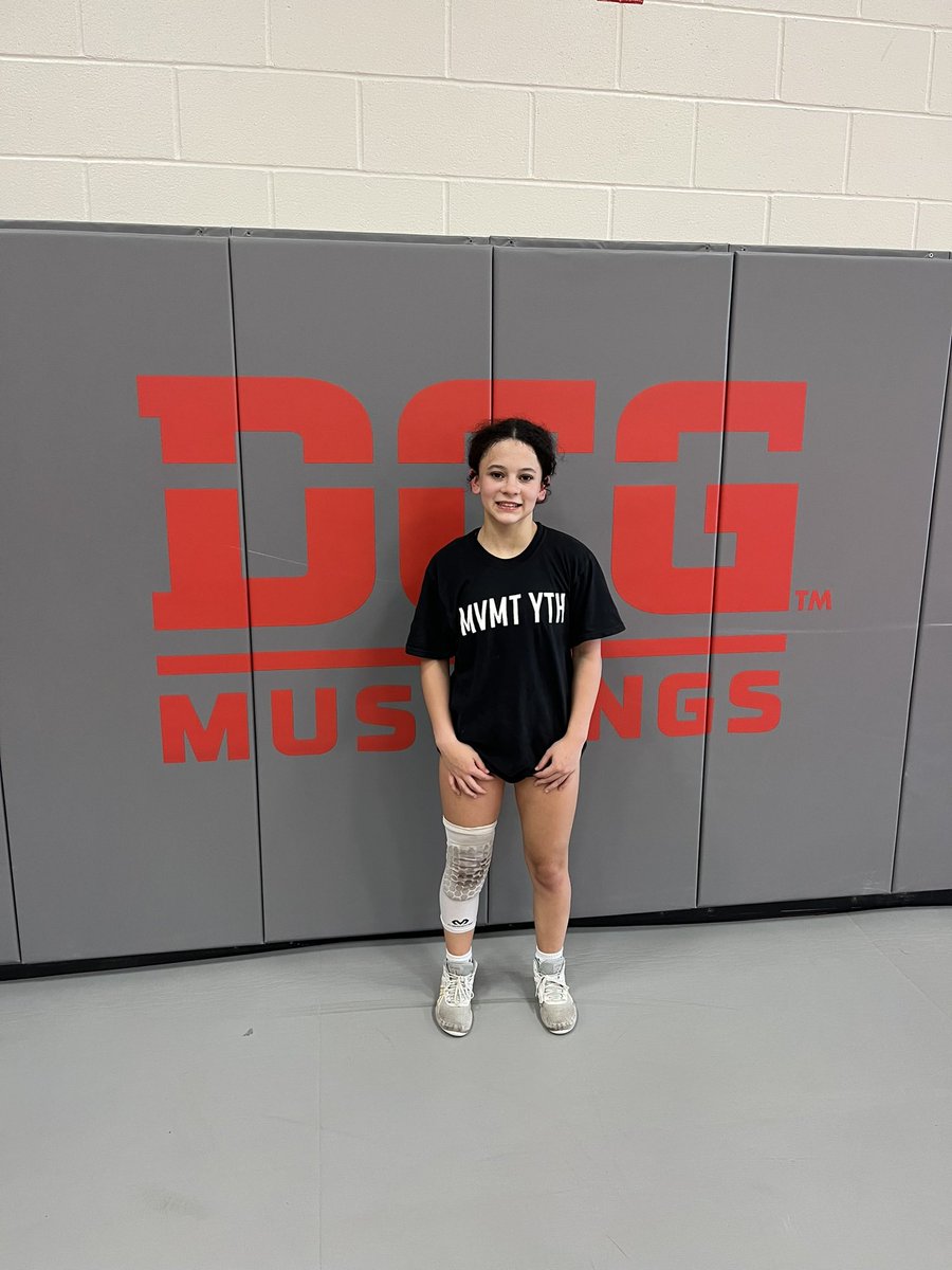 DCGGirlsWrestle's tweet photo. Girls voted Monday on Hardest worker for first 2 weeks of practice. 100# Freshman Georgia Edwards was 1st winner
#doingdamage #smallbutmighty https://t.co/k0oY4HES05