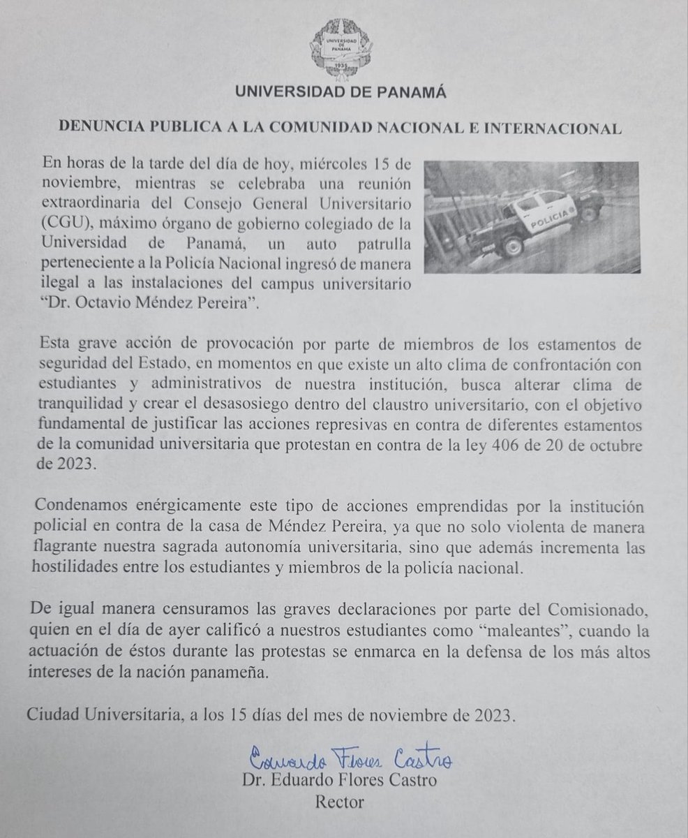 eflorescastro's tweet photo. Universidad de Panamá https://t.co/2InPkuO97S