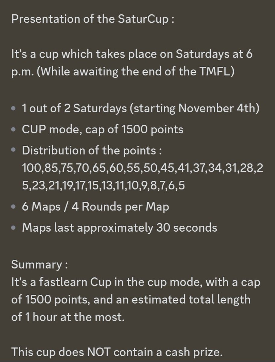 Presentation of SaturCup in english !