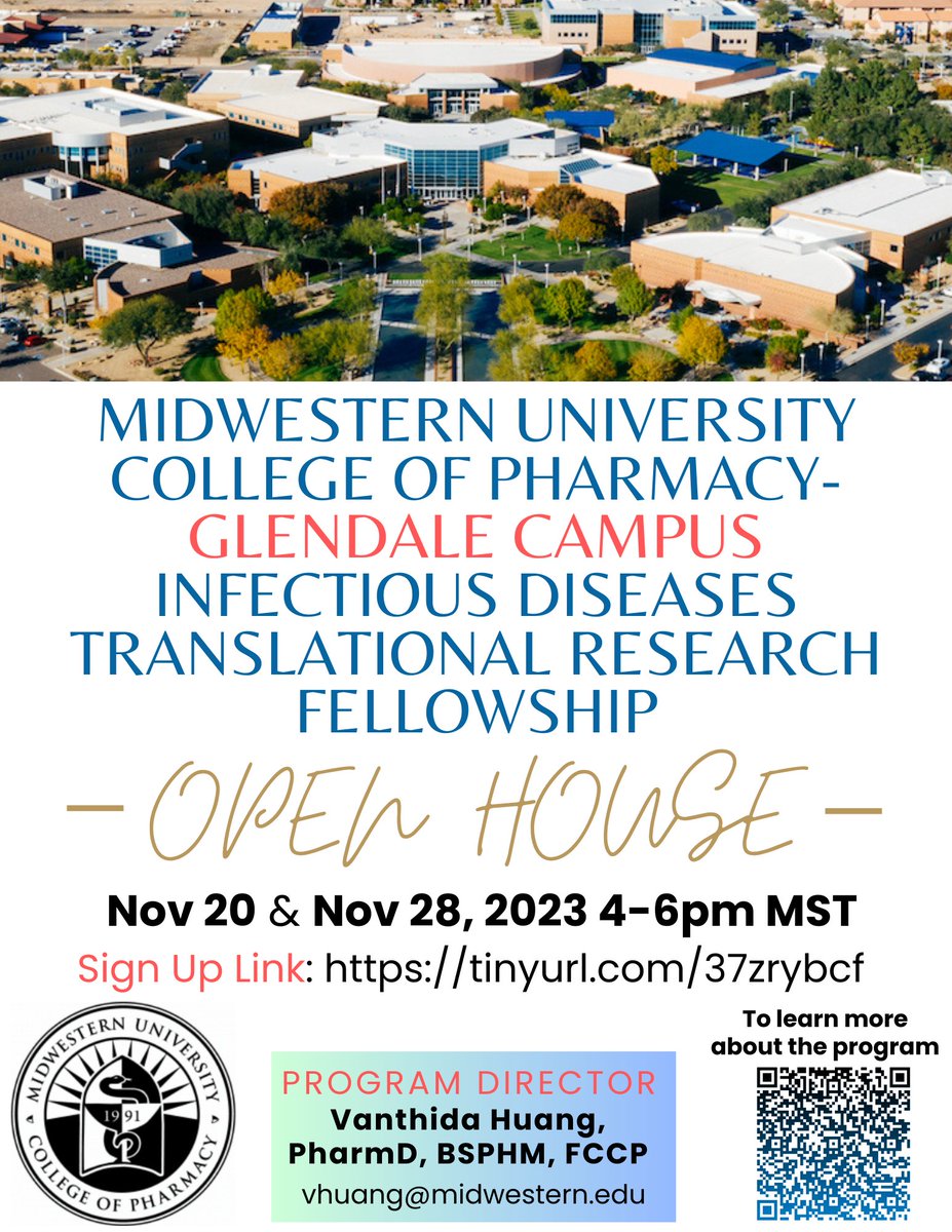 Svolker88's tweet photo. Interested in an Infectious Diseases Translational Research Fellowship? #TwitterRx #Pharmres 

Please join us for one of our Open House dates on November 20 &amp; 28 from 4-6pm MST.  We will also be participating in PPS at the ASHP Midyear Meeting in Anaheim, CA in December. https://t.co/YA5gLw7kdY