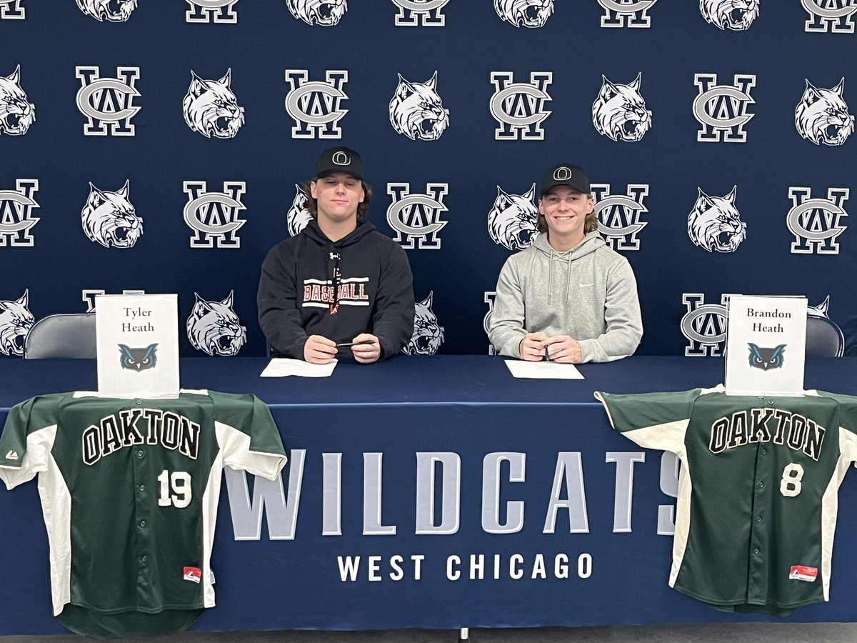 Congrats to Brandon and Tyler Heath on committing to continue their careers at Oakton!

Great job fella’s!