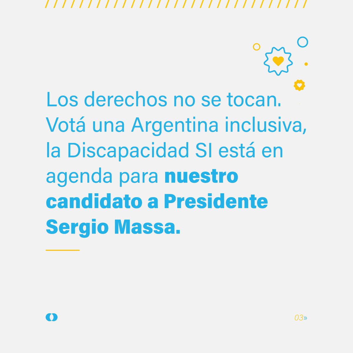 DiscapacidadNe's tweet photo. 👉 Democracia es Inclusión #MileiNo
#BastaMilei
@Sabbatella
@NuevoEncuentro_
#Discapacidad
#MassaPresidente
#TenemosConQuien
#TenemosConQue https://t.co/VfodPw5Bqe