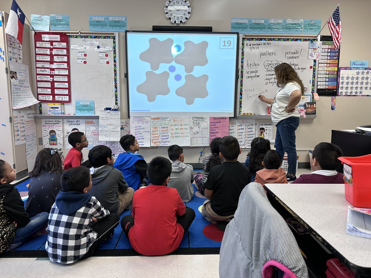 Chernandez391's tweet photo. Amazing things happening in second grade! Check out how our spectacular second grade teacher Mrs. Rivera gives her Ss the opportunity to productively struggle during her math routine & launch. #pisdmathchat @PearlHallES #p3fallchallenge https://t.co/LVkWVdTgNh