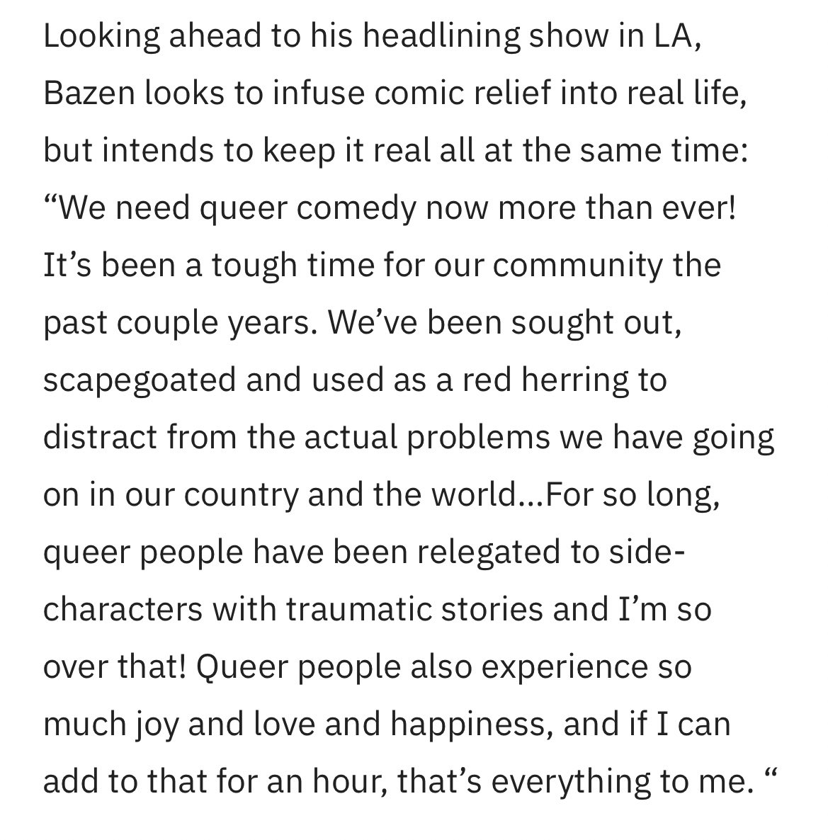 lookatquincy's tweet photo. Talked about my show &amp; the need for queer comedy with @glaad !! https://t.co/zeSiyTesBt