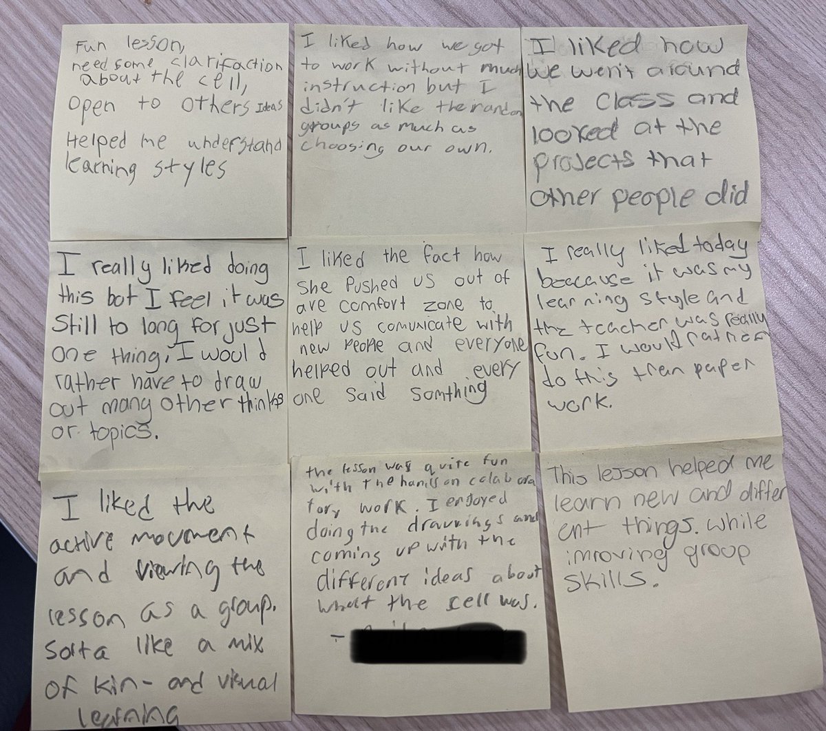 Using #thinkingclassrooms to learn about the parts of a cell in gr 8 Science. See some Ss reflection on this learning style! #rvsed #abed