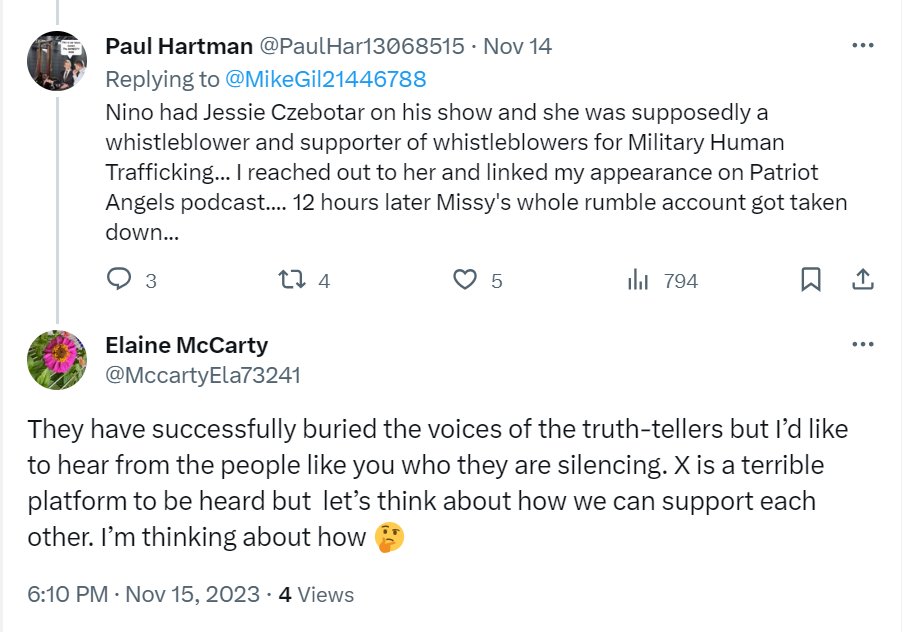 SomeoneElse2026's tweet photo. What was it again, that people say about birds of a feather...?

#TROLLS #PaulHartman #ElaineMcCarty #Libel #FalseAccusations #WithoutEvidence #Slander #AttackingSRAvictims #AttackingWhistleblowers #ChildTrafficking #LetJessieSpeak 

@CzebotarJessie https://t.co/4s6IpAwFwP