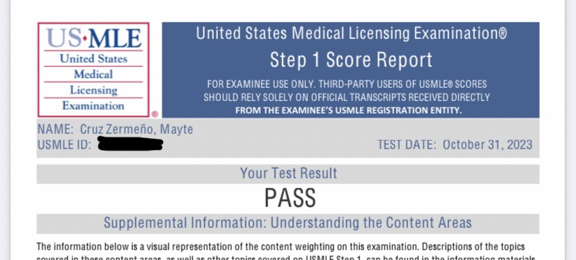 mayte_crz's tweet photo. So proud to announce that I passed my Step 1! One step closer 🇺🇸🔜 https://t.co/inTX6WlJdc
