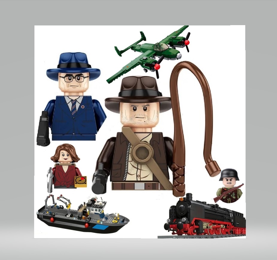 adventure_guide's tweet image. Are you dissapointed that there are no official Indiana Jones and the Dial of Destiny bricks sets available?

I&apos;m thinking about how Whish, Temu, AliExpress &amp;amp; Co. are filling this gap. 🤔

Examples: