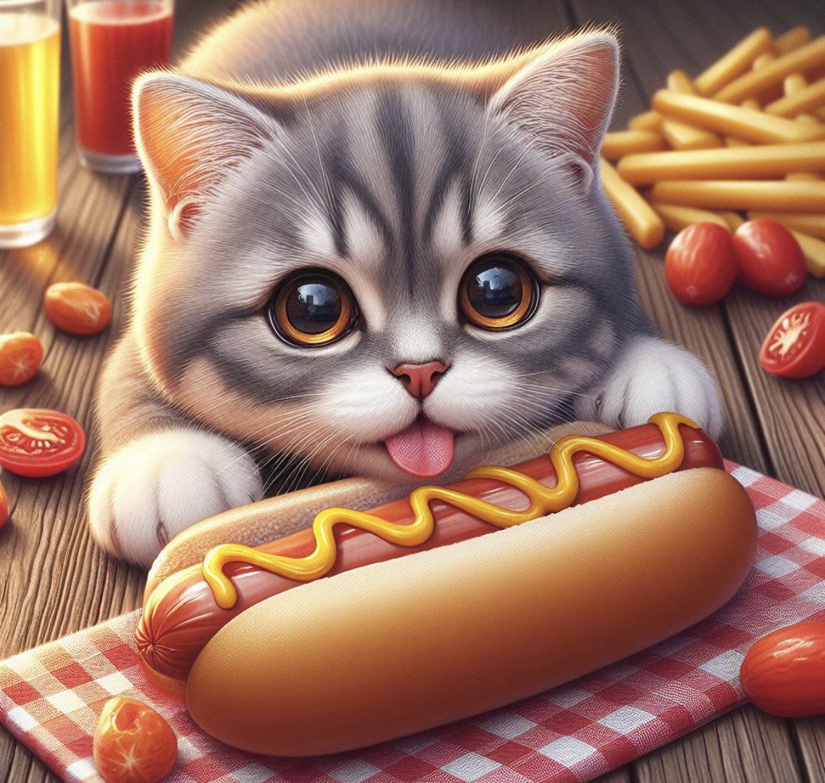 glizzydagod's tweet photo. Kitty with its Glizzy
#glizzygod #dalle3art #dalle3 #aiart #dalle #midjouney #MidjourneyAl #glizzy #hotdog https://t.co/ekgof9FslX