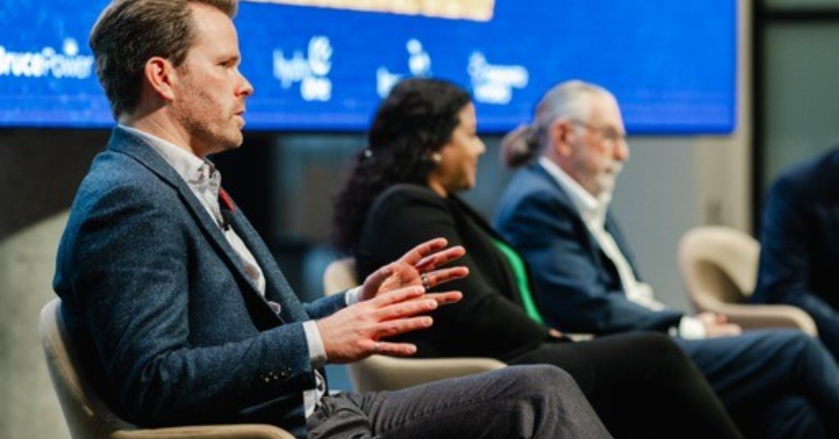Thanks to Bryan Healey, Director, CCS Business Development, Low Carbon Solutions, for representing us at The Future of Climate & Energy hosted by @TorontoRBOT and participating in discussions about Ontario's transition to a #lowcarbon economy. bit.ly/3SK2ogw