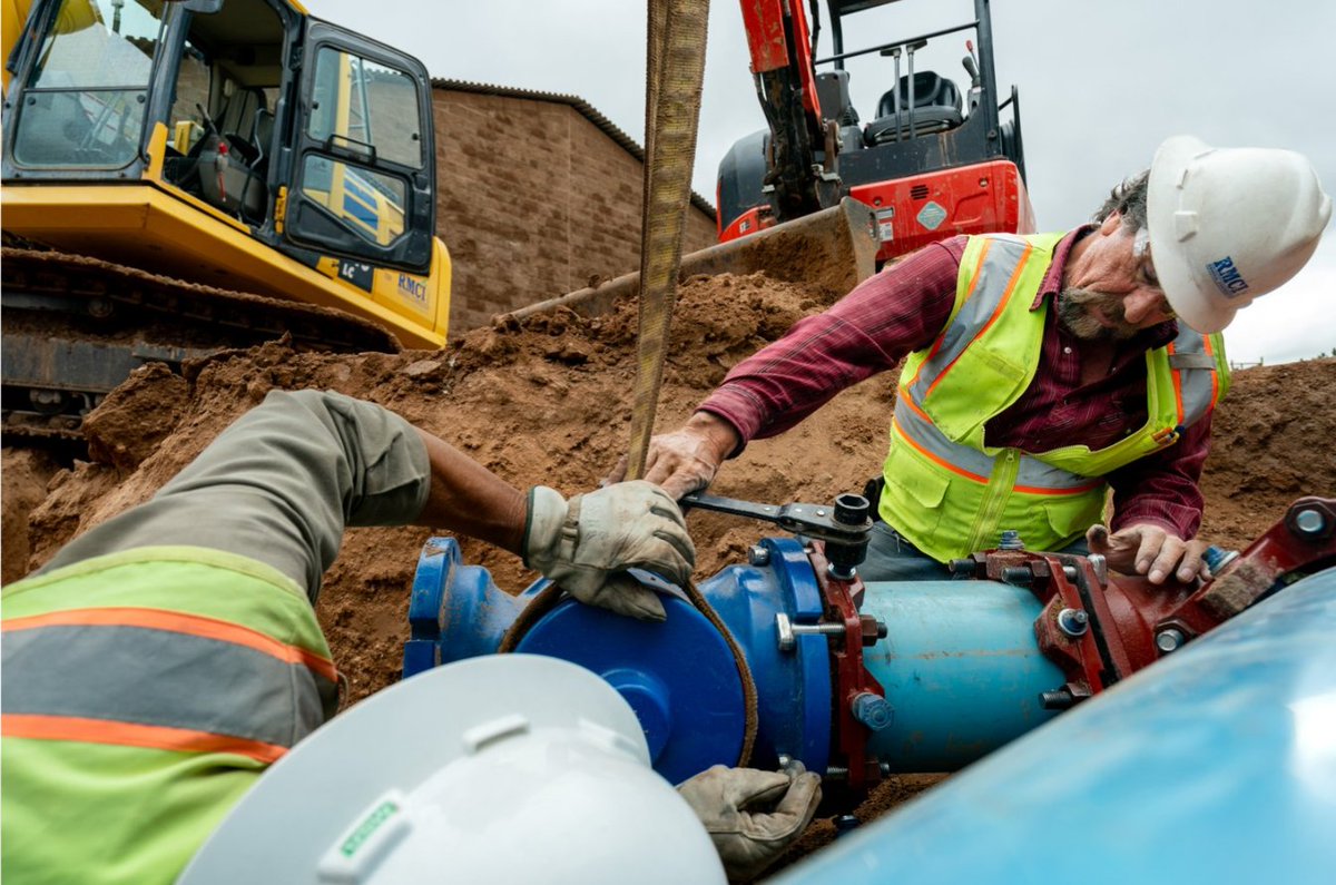GovMLG's tweet photo. Thanks to @POTUS and the BIL signed 2 yrs ago for delivering $4B+ for infrastructure priorities in NM. Just one example: $25M is funding the replacement of a 50-year-old wastewater plant in White Rock, preventing pollution, expanding reuse and making the community more resilient. https://t.co/HNg8cxUGc8