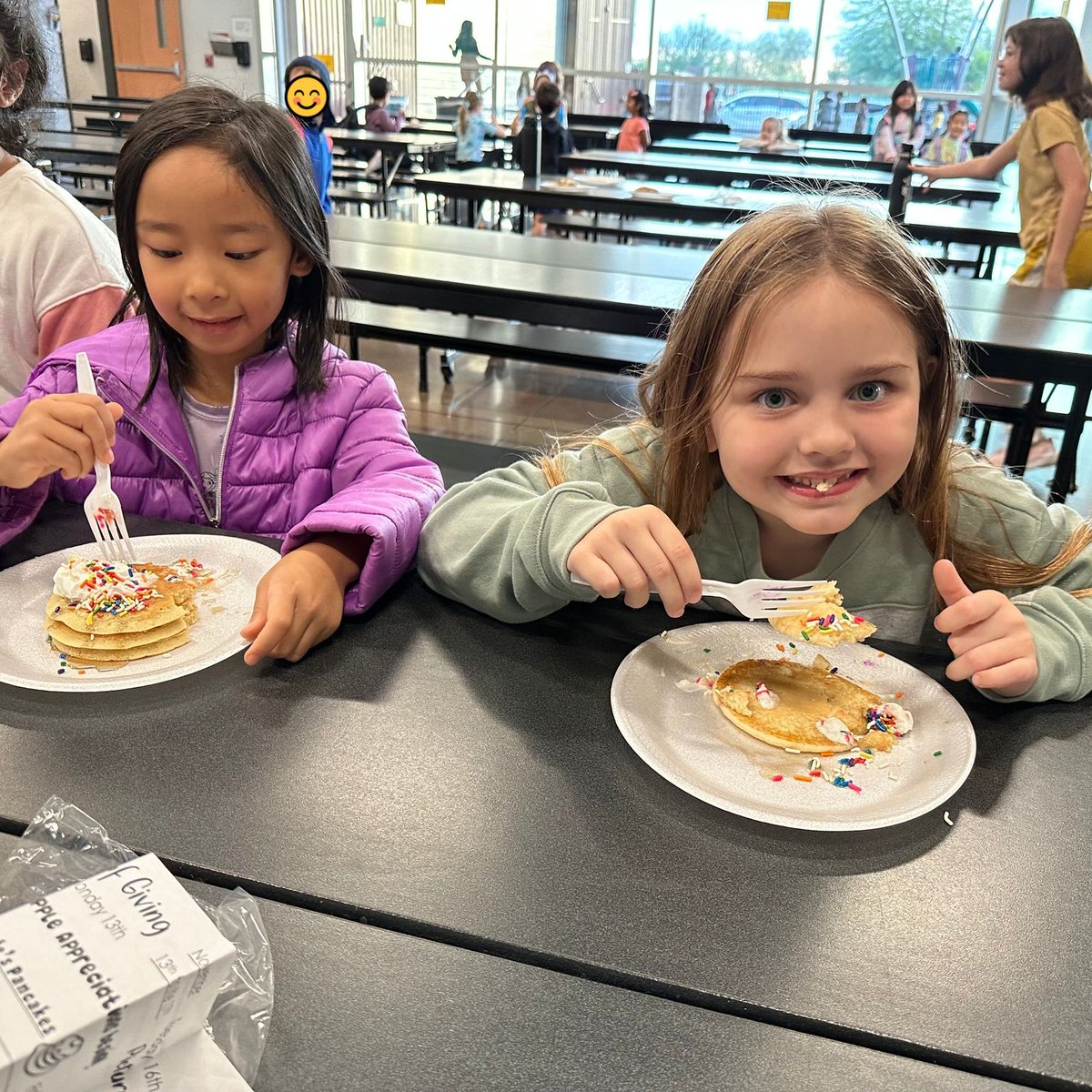 BASISChPrimaryN's tweet photo. Pancake Wednesday was a tasty treat! 🥞 
We're making great progress with our ATF goal! https://t.co/4LnR3sPh2s
