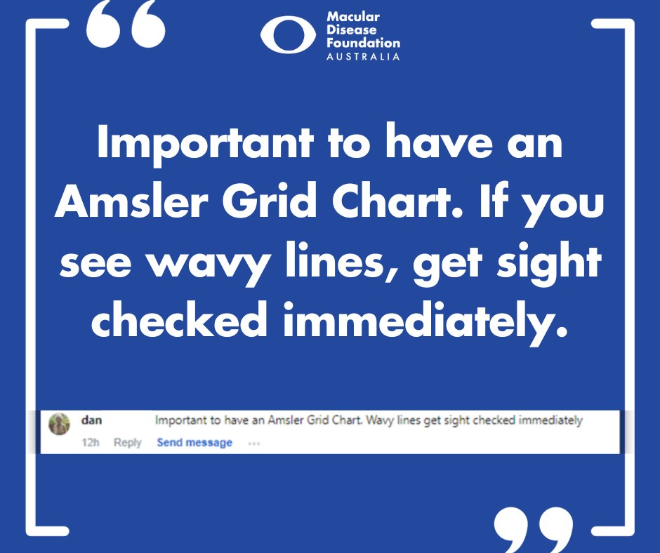 Dan understands the importance of having an Amsler grid to prevent vision loss of macular disease. An Amsler grid is an essential, ‘easy-to-use’ self-monitoring tool that you can use to detect changes in your vision.

Order one for free mdfoundation.com.au/resources/amsl…