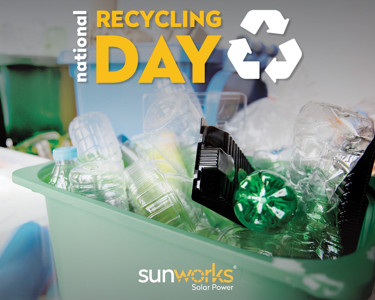 #HappyNationalRecyclingDay! 🌞♻️

Here are quick recycling tips:

1. Go #solar for sustainable energy.
2. Separate recyclables.
3. Rinse containers.
4. #Recycle electronics.
5. Choose reusable items.
6. Educate others.

Let's protect our planet together! 🌍💚