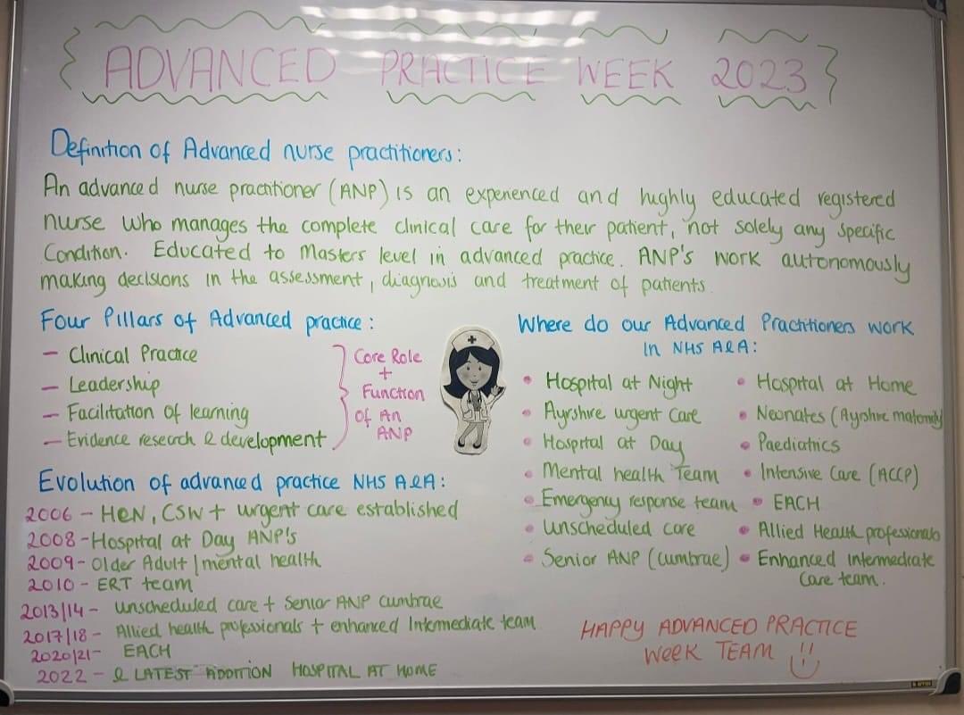Well done <a href="/ItsMeKat13/">Kat :)</a> one of our H@N ANPs for our focus of the month teaching board. It couldn’t be anything other than #advancedpracticeweek
