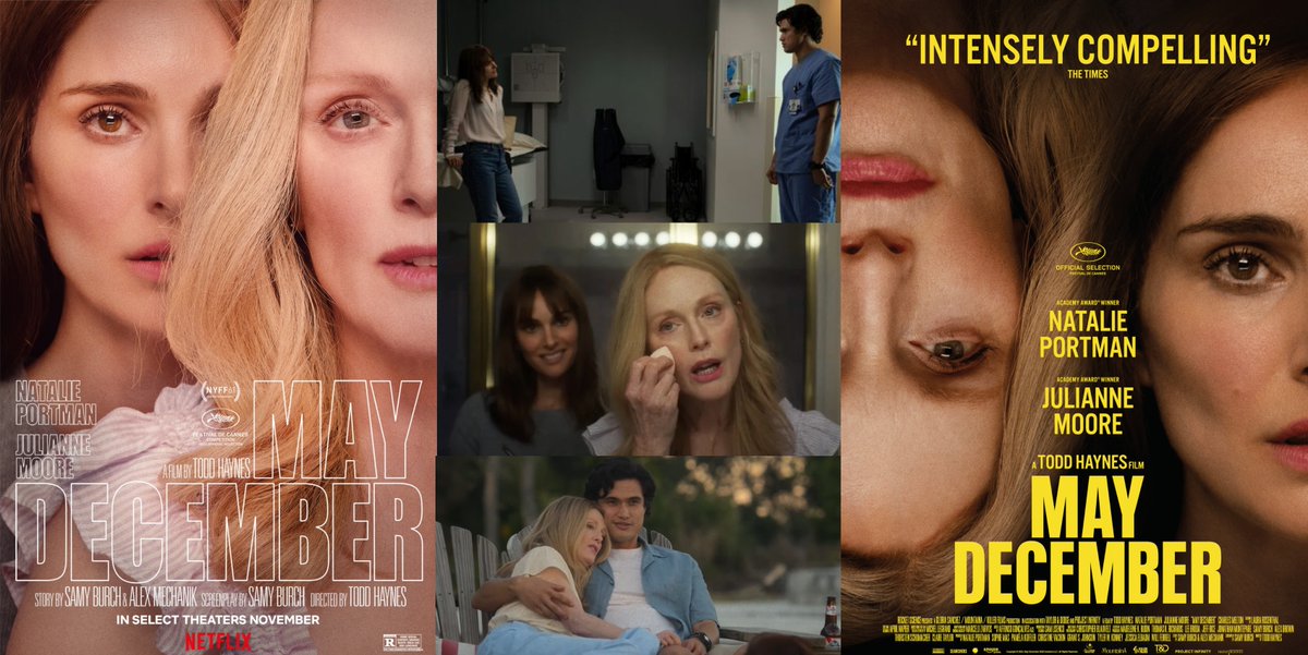 Starting Fri. don't miss Natalie Portman and Julianne Moore in dir. Todd Hayne's  "wickedly funny and piercingly sad" new film MAY DECEMBER. "An intoxicating reflection on identity and authenticity." <a href="/observer/">Observer</a> 🎟️ laem.ly/3OPeL8l #laemmle