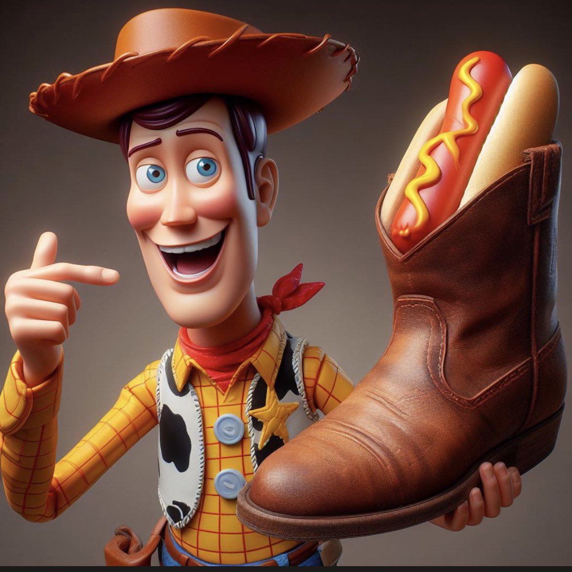 glizzydagod's tweet photo. Thereโs a glizzy in my boot!
#glizzygod #dalle3art #dalle3 #aiart #dalle #midjouney #MidjourneyAl #glizzy #hotdog #woody #toystory https://t.co/gdGVL9u5oK