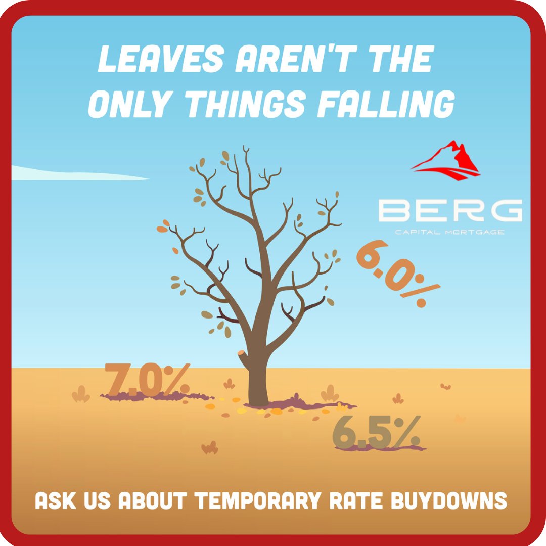 AlexBergcm2000's tweet image. Leaves aren't the only things falling this November. With a temporary rate buydown, you can buy down the rate of your house for the first 12–36 months. 
Call today! 305-250-2463
#bergcapitalmortgage #miamimortgagebroker #firsttimehomeowner
NMLS#387607/ NMLS#386716