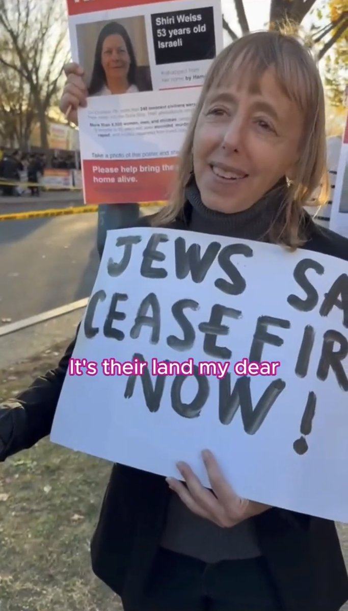 MargBarAmerica's tweet photo. the video, anti zionism vs zionism in a nutshell. one side speaks to the injustices palestinians have faced for 75+ years, the other doesn’t engage and instead wishes for her to be raped. https://t.co/OkAgp74Aeb