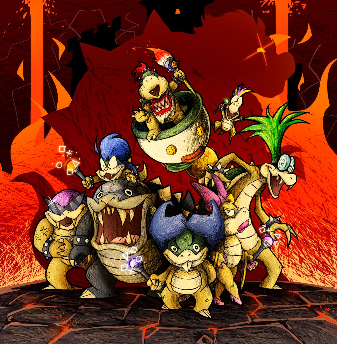 ZengZero__'s tweet photo. KoopaJr-Gang (koopalings) https://t.co/Q0ZXIaaGvg