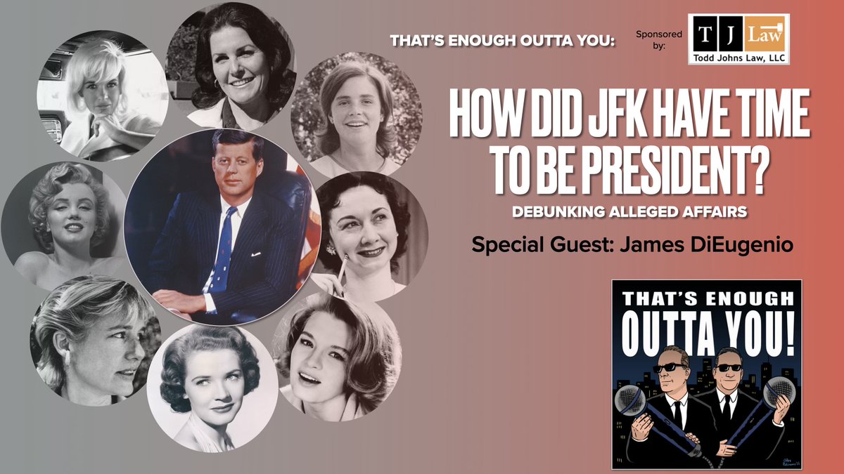 TONIGHT @ Midnight est time/9pm pacific/ YouTube & Friday all other applications/ NEW EPISODE is w/returning guest, Jim Dieugenio, who talks about JFK's alleged womanizing. #JFK #MarilynMonroe #history #marilynmonroemoment #marilynmansonfanpage #history #podcasting #author