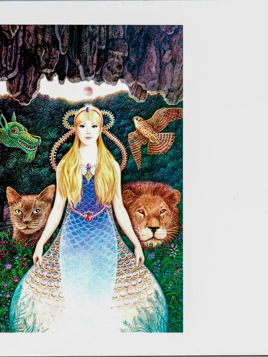 HudsonPulp's tweet image. Gervasio Gallardo Vintage art book page Cover art detail from Patricia A. McKillip's "The Forgotten Beasts of Eld" vintage paperback etsy.com/listing/125525…
 #DecorativeArts #ReadyToFrame