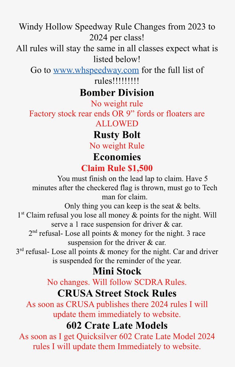 Windy Hollow Speedway tweet media