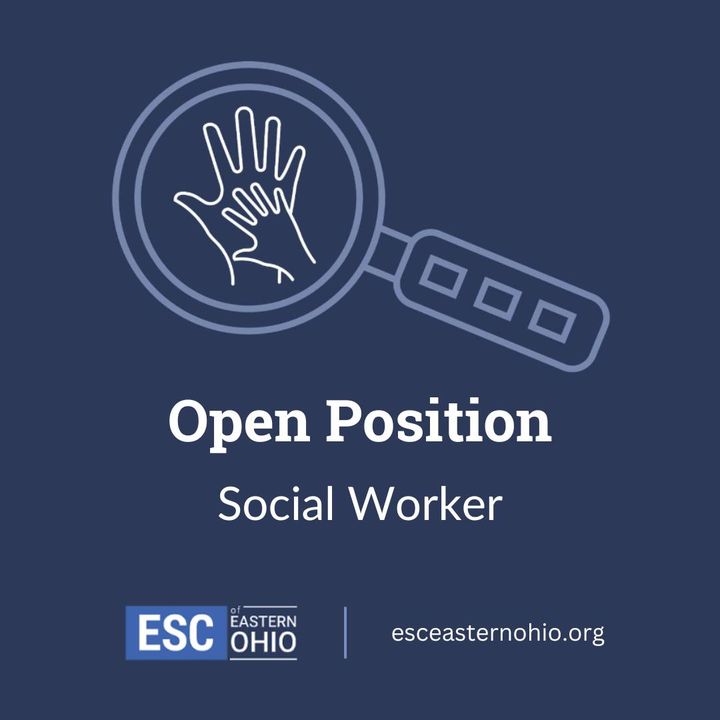 esceasternohio's tweet photo. We have an open position for a Social Worker! 

Do you have a strong desire to help others? Advocate for individuals, groups, and families as they navigate their lives!

For additional information and to apply please visit: https://t.co/c6qbllC1on https://t.co/6vlDTi3ABv