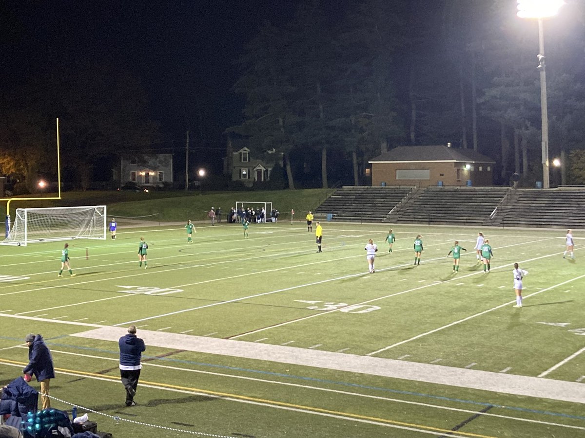 Checking in from Doyle Field in Leominster for a Div. 5 girls soccer semifinal: No. 3 Hull (16-2-2) vs. No. 2 Monson (21-0-1). Kickoff set for 6:30, or whenever Sutton finishes off its Div. 4 semifinal win over Littleton (up 4-1 with 8:50 left) in the first game.