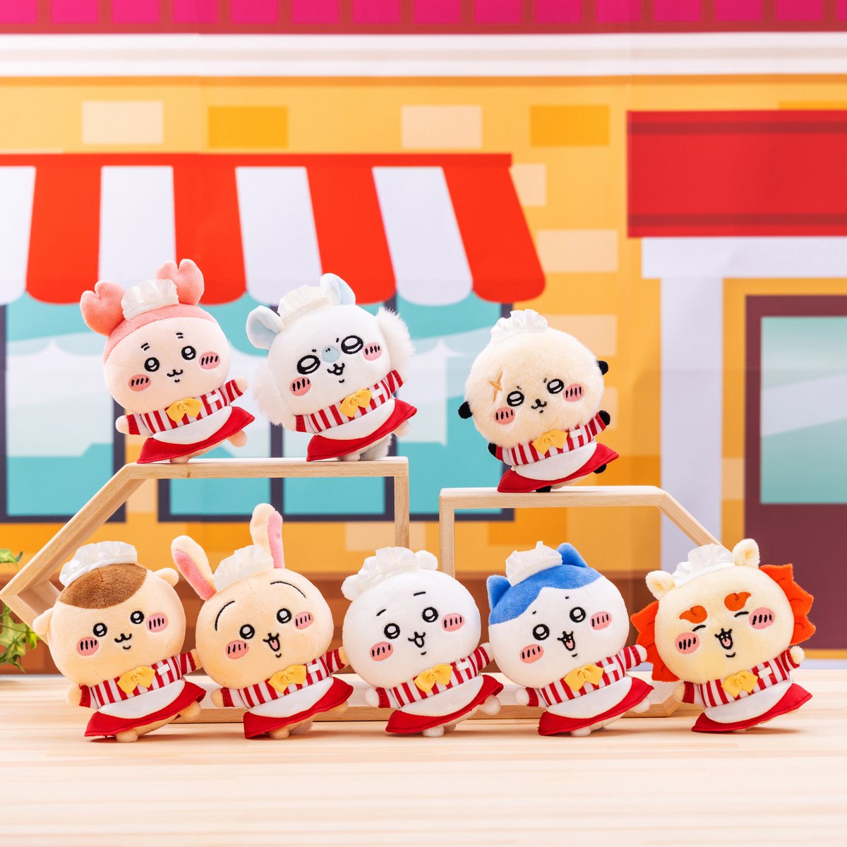 ちいかわ　マスコットまとめ売り　4点　レストラン ちいかわレストラン ホール担当なマスコット コンプ