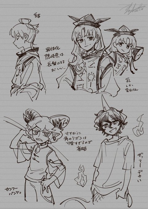 東方男体化らくがき