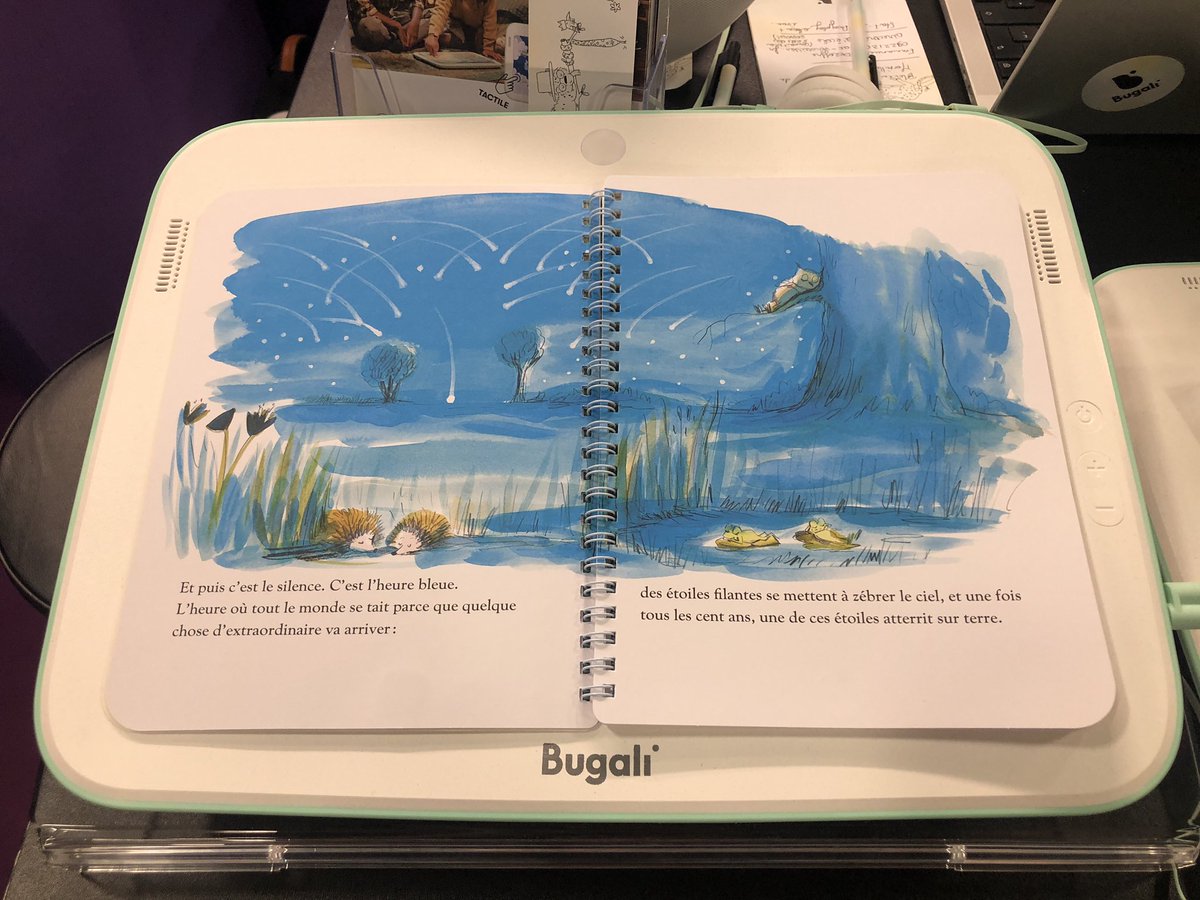 22llc's tweet image. Mon énorme coup de ♥️sur le salon @educatechexpo . Ce support numérique de chez @bugali__ pour lire en autonomie. Suis partante pour tester en classe quand vous voulez 😉