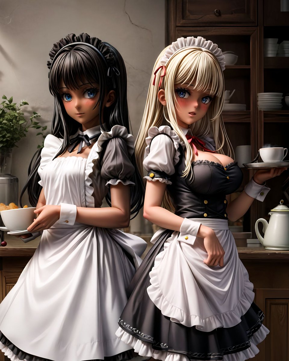 Choco_Diffusion's tweet image. Step into the enchanting world of @thensmagazine ! ☕🌸 

Immerse  yourself in the charm of these delightful maid figurines, including the  captivating Ava with her unique twin tails and vibrant presence. 

Add a  touch of whimsy and sweetness to your maid collection! 🍰🌈