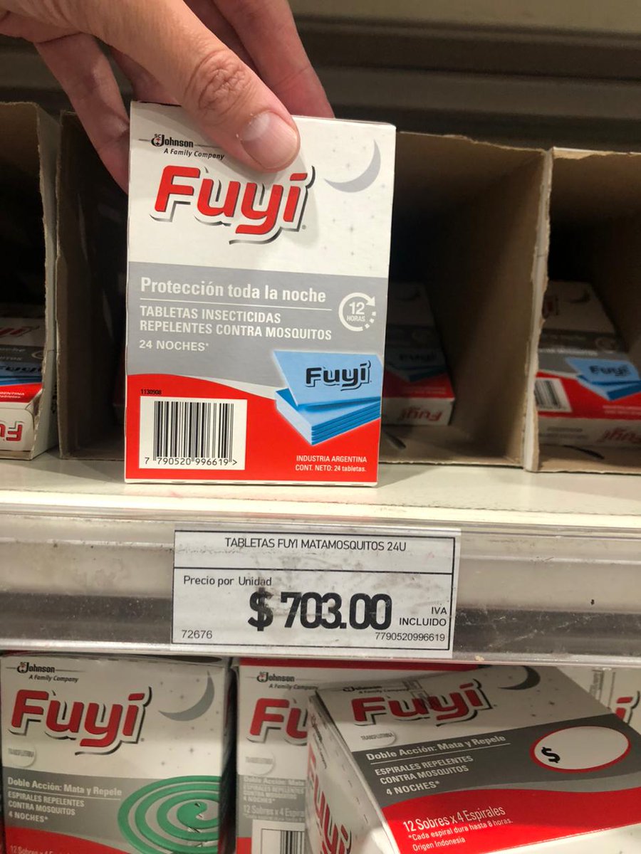 PreciosRosario2's tweet photo. 🦟 Aparecieron los #MosquitosEnRosario 😔

👉🏻 Precios para combatirlos 🦟🦟🦟

💰 $458,99 Espirales #Fuyi x12
💰 $691,99 Insecticida #Selton
💰 $703,00 Tabletas #Fuyi x24
💰 $1567,99 Líquido #Fuyi

📍 @MicropackArg 

#FotoTestigo 📸 https://t.co/MbpM57Gn7e