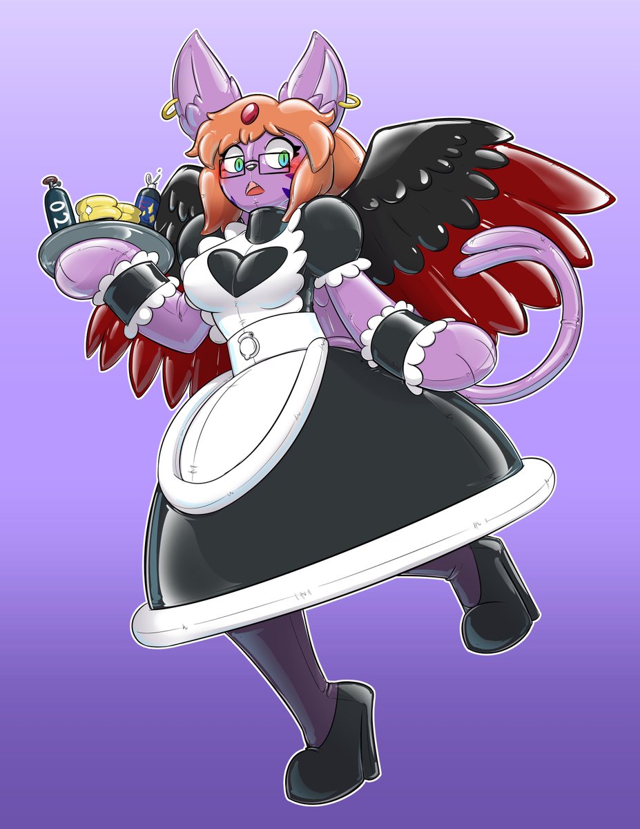 A pic for <a href="/4tl4sf4ng/">Raven Bloodwing</a> featuring their gal getting brought into the fold as a new inflatable maid