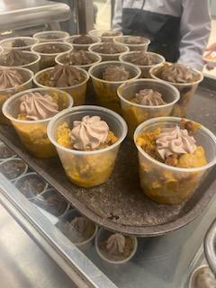 Most crazy day ever in history of Thanksgiving meal <a href="/swhsmustangs/">SWHSMustangs</a> extra meal prep cooking cupping dishes serving line rearranging pan dropping laughing serving all students &amp; staff in time topped off w delivery of 8 skids &amp; a beverage delivery. This staff Rocked it today. Thank U