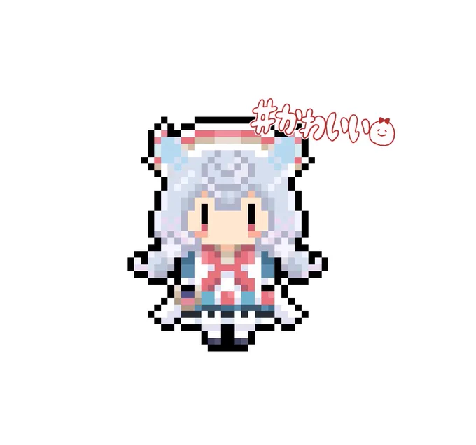 ドット絵で新しく追加されたフォンテーヌキャラ描いてく!!またまとまったら並べて出すね( * ॑꒳ ॑*) 