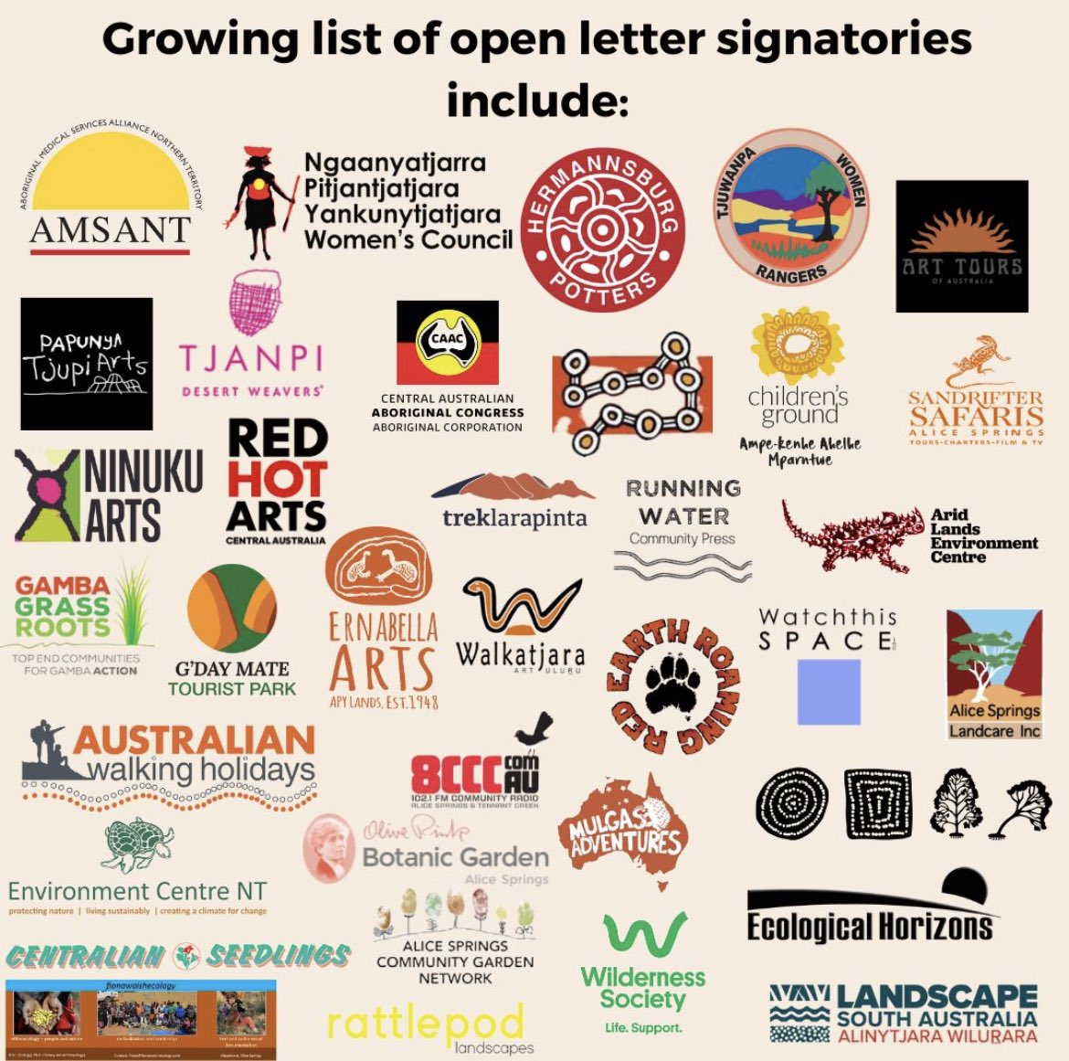 Here are the orgs calling for a buffel class A/B weed declaration. Please message if you would like to add you organisation’s support. #buffelgrass
