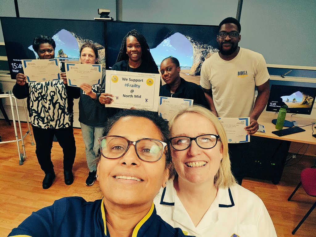North Mid Frailty Team (@nm_frailty) on Twitter photo Another Safer Care Study Day, our ward colleagues @NorthMidNHS supporting Frailty Awareness @FAME to care for our frail patients,reducing harms and deconditioning.<a href="/DeborahPT4/">Deborah Watkins</a> <a href="/MauriceCohen18/">Maurice Cohen</a> <a href="/stephmurray13/">steph murray</a> <a href="/Philippa_NHS/">Philippa Godsalve 💙</a> <a href="/TraceyL14083012/">Tracey Lee</a> <a href="/MaryButler_NMUH/">Mary Butler</a> <a href="/NM_AMUnit/">AMU.NorthMid</a> <a href="/NM_TopazWard/">Topaz Ward</a> Another Safer Care Study Day, our ward colleagues @NorthMidNHS supporting Frailty Awareness @FAME to care for our frail patients,reducing harms and deconditioning.<a href="/DeborahPT4/">Deborah Watkins</a> <a href="/MauriceCohen18/">Maurice Cohen</a> <a href="/stephmurray13/">steph murray</a> <a href="/Philippa_NHS/">Philippa Godsalve 💙</a> <a href="/TraceyL14083012/">Tracey Lee</a> <a href="/MaryButler_NMUH/">Mary Butler</a> <a href="/NM_AMUnit/">AMU.NorthMid</a> <a href="/NM_TopazWard/">Topaz Ward</a>