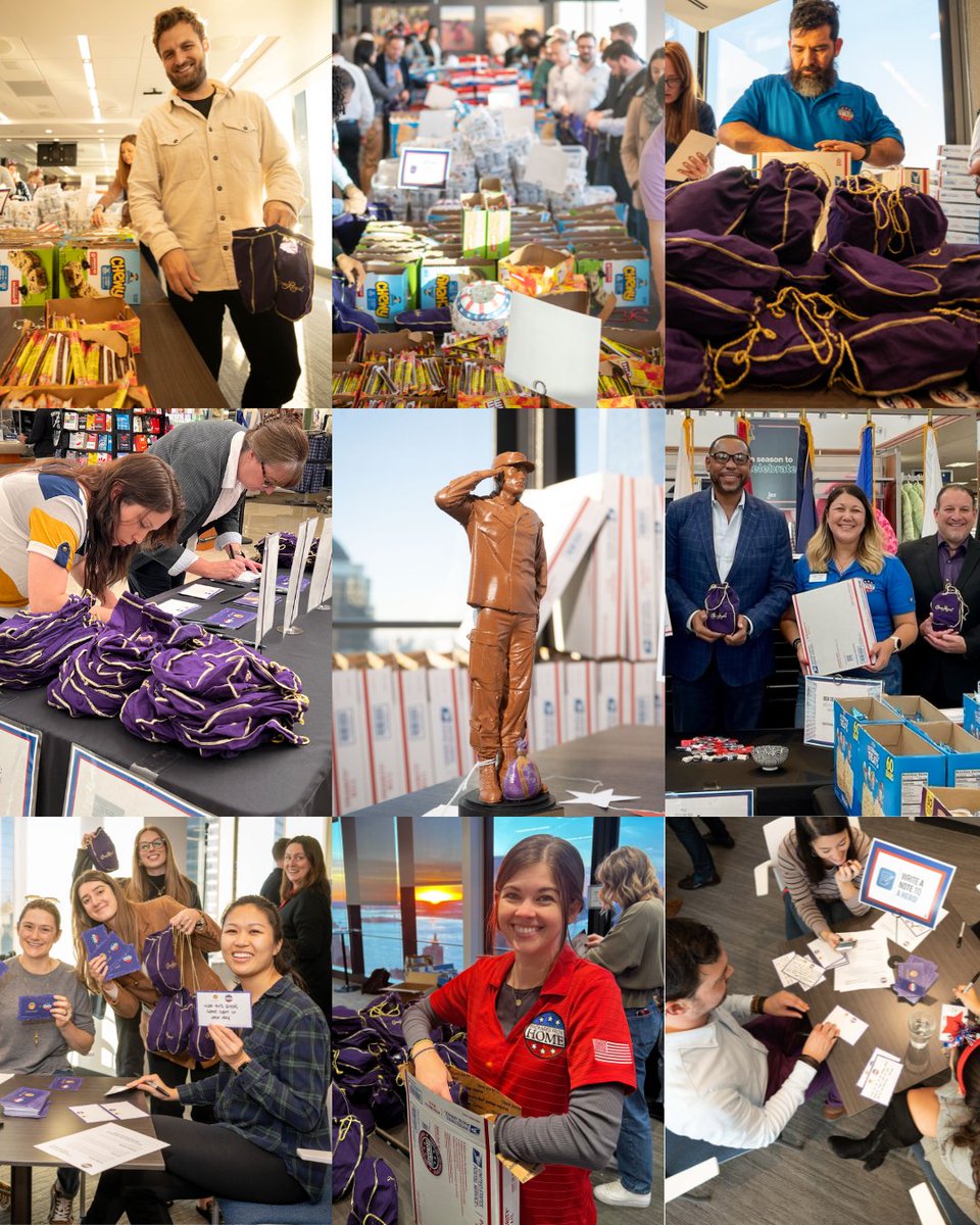 Last week, Diageo and Crown Royal employees and consumers packed 10,000 Crown Royal bags with snack items for our U.S. military members overseas. 🫶 Your hard work means 10,000 thank yous from home are now on their way to our troops! 🇺🇸💪 #DiageoCares #PurpleBagProject
