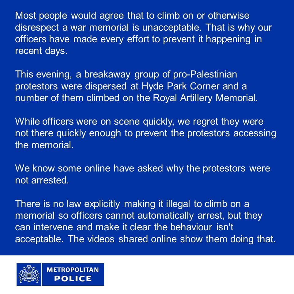 Metropolitan Police tweet media
