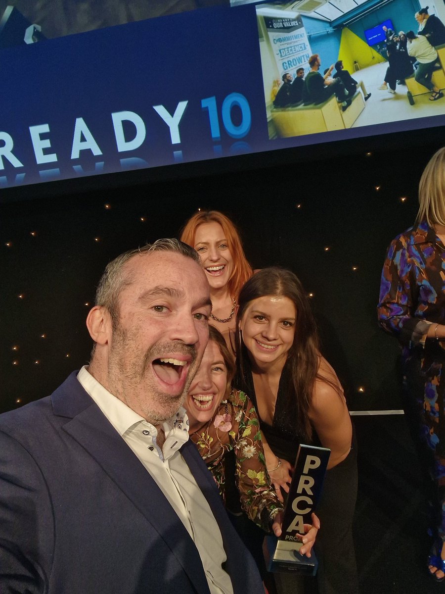 We are now CIPR, PRWeek and, as of tonight, PRCA agency of the year. 

I think that  means...we're OK at what we do.

Get in <a href="/ready10/">Ready10</a> 

#TheTreble