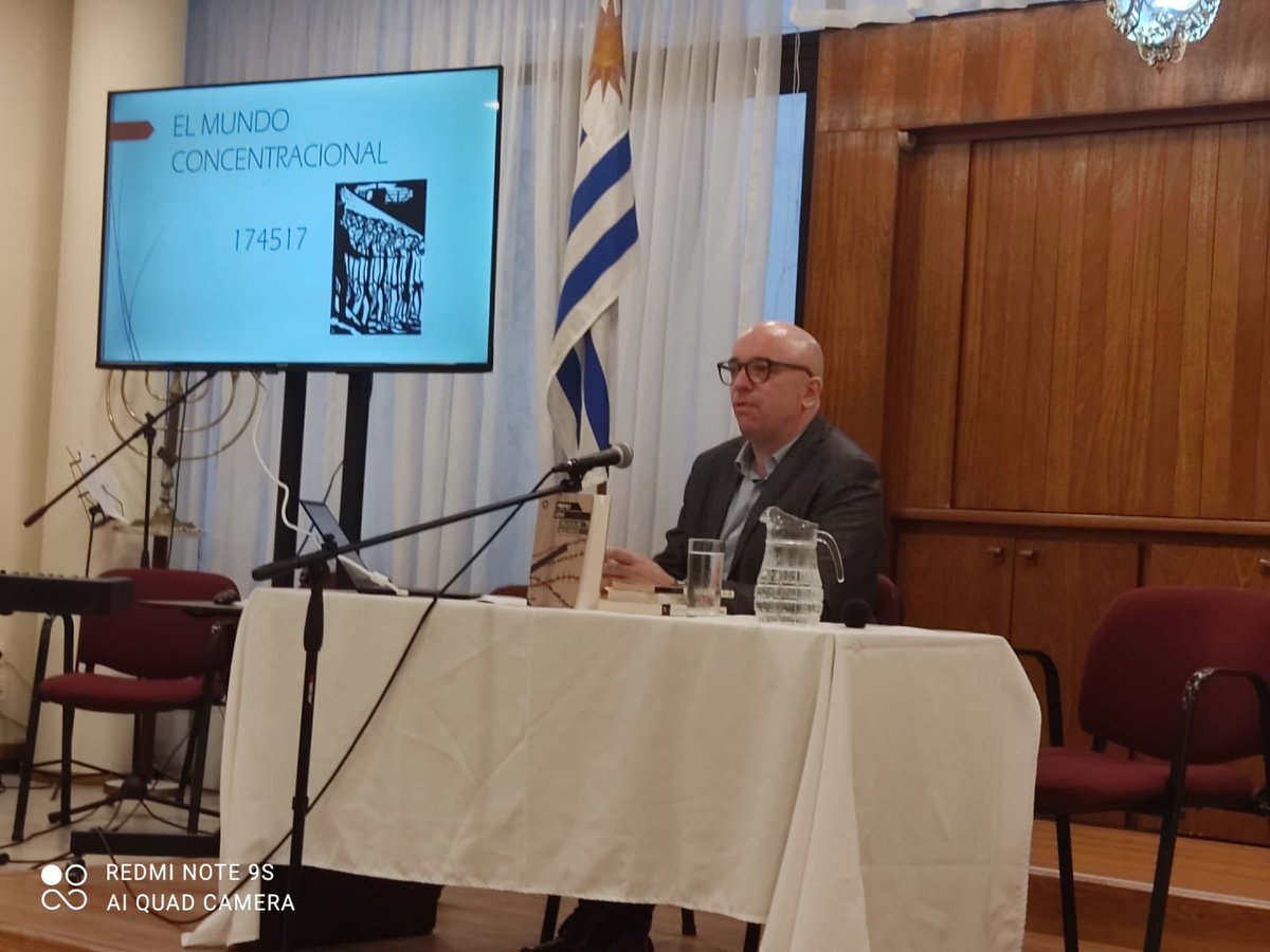 friedrichp8's tweet photo. Hoy hablamos en la Comunidad Israelita Sefaradí del Uruguay de la vida de Primo Levi y su mundo concentracional. Muchas gracias por la invitación.
@SefaradiUy @CCIUruguay @janetrudman https://t.co/dIVPioFgAa