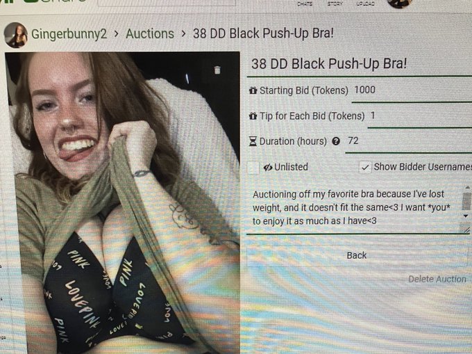 Auctioning off this bra bc it doesn&rsquo;t fit the same, and I want it to go to a loving home😈🖤 https://t<a href="/tag/love"class="tags"><span>#love</span></a><a href="/tag/gilf"class="tags"><span>#gilf</span></a>