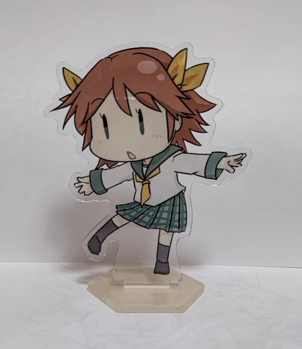 超比叡祭改二の新作はも一個あります、個人的に描いた比叡っぽい妖精さん(96式150cm探照灯)のでかいアクスタです。価格は現在考え中(少数作成なので単価が高い 
