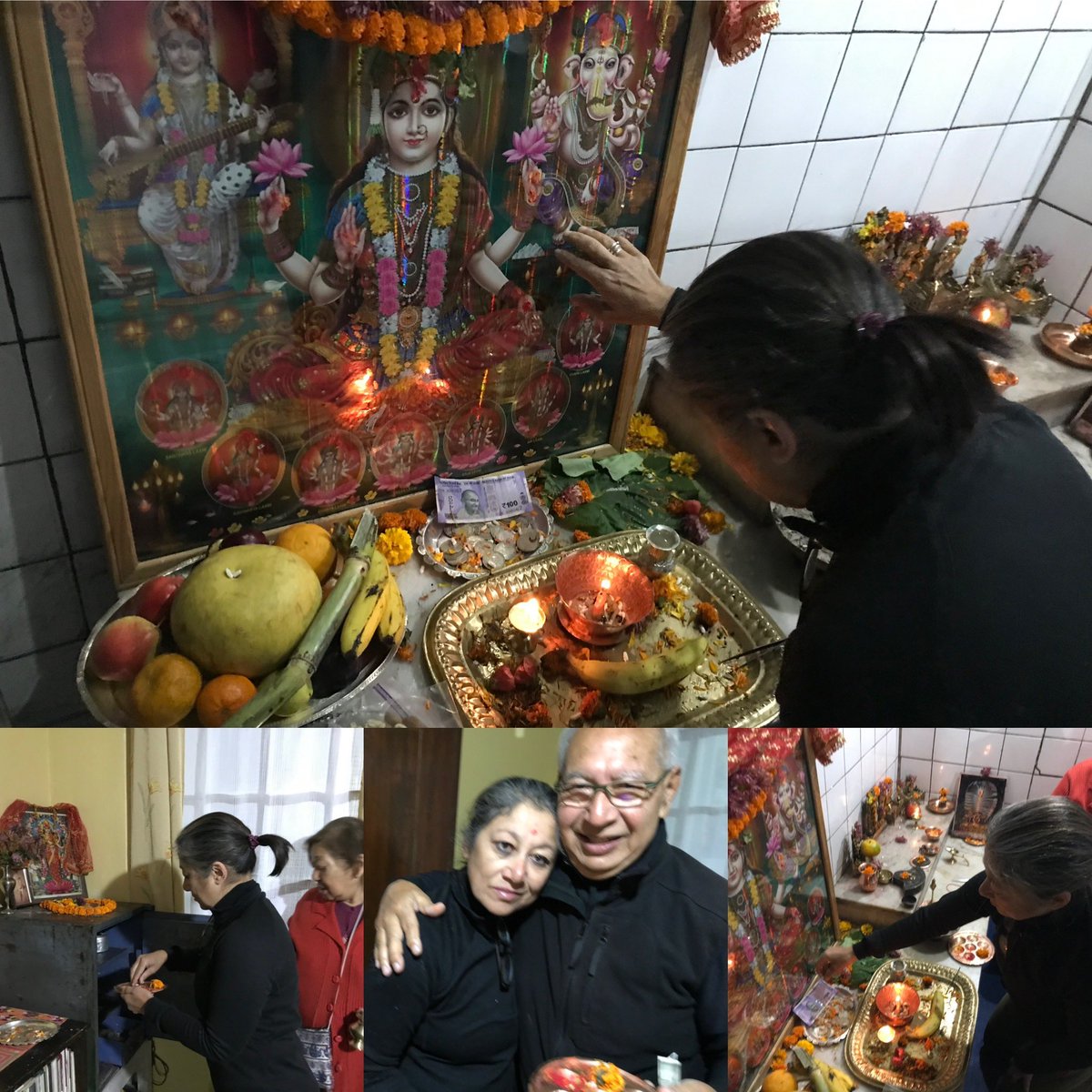 RimaDPB's tweet photo. After 35 years, I got to do Laxmi puja in my family home with my parents. #SpecialDay #lakshmipuja https://t.co/zYVG0HrVu3