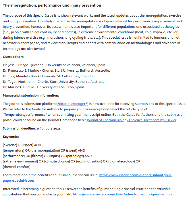 Journal of Thermal Biology tweet media