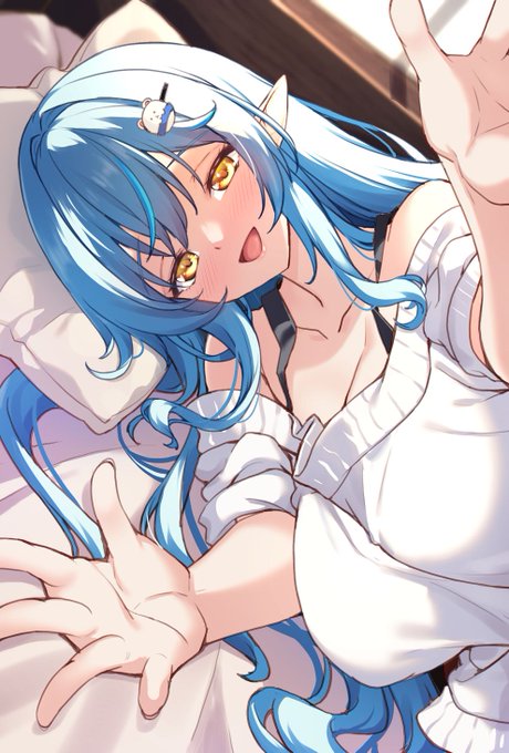 "おはよう〜 起きてくれたらハグしよっかな♪"  ラミィちゃん誕生日おめでとう～!!♥  #雪花ラミィ #LamyArt #雪花ラミィ生誕祭2023